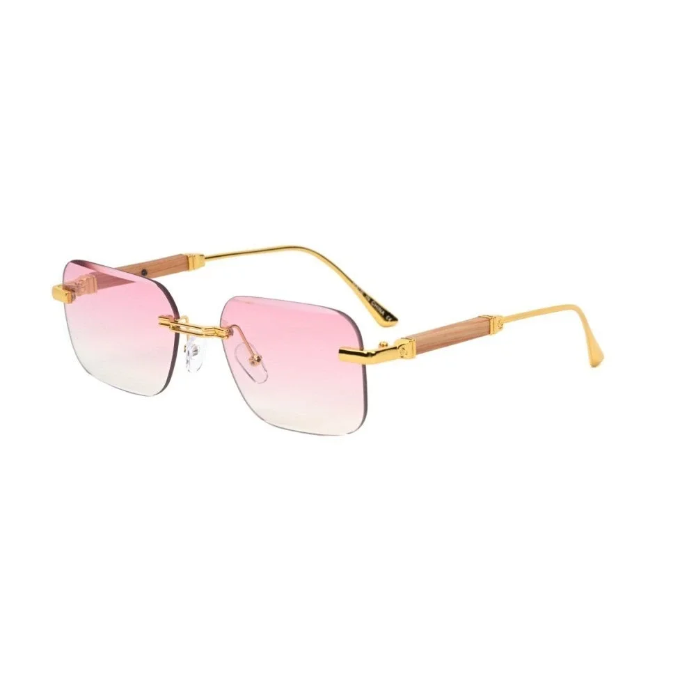 Pink Square Sunglasses Aviator Men Sophisticated Retro Light Weight‎ Elegant New